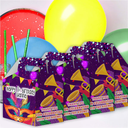 Carnival Candy Gable Box for Birthday Party Favors 12 Pack - 4.4x4.5in
