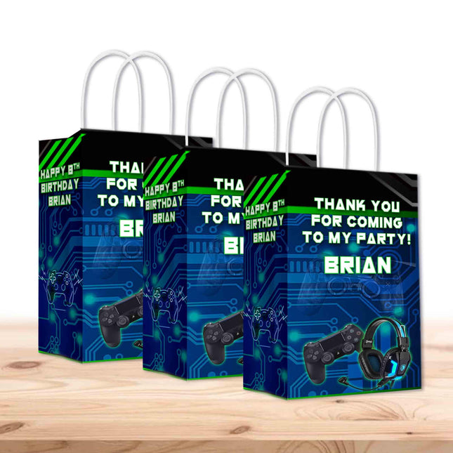 Video Game Bags with Handles for Kids Gift Favor Birthday Party - 12pack