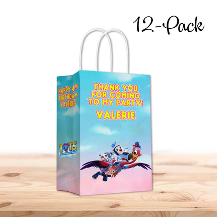 TOTS Bags with Handles for Kids Gift Favor Birthday Party - 12pack #Pink
