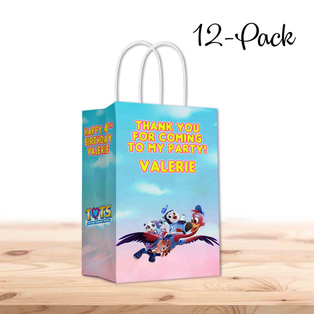 TOTS Bags with Handles for Kids Gift Favor Birthday Party - 12pack #Pink