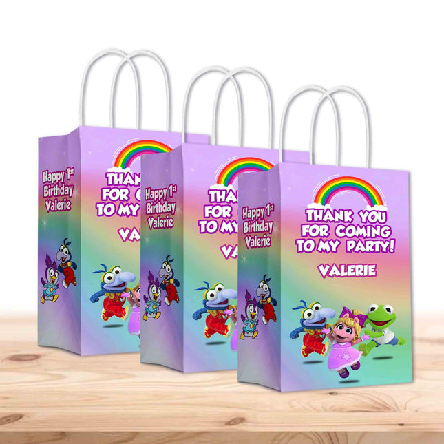 Muppet Babies Bags with Handles for Kids Gift Favor Birthday Party - 12pack #Purple