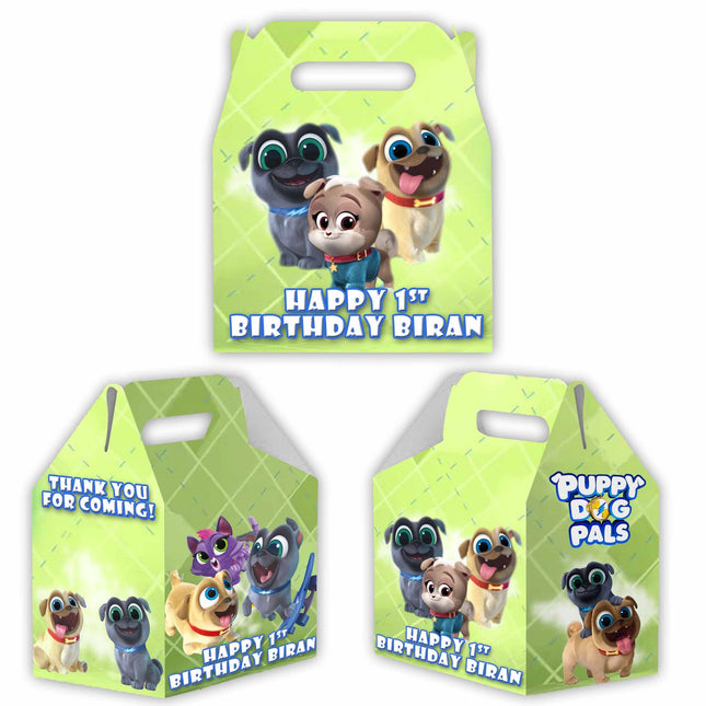 Puppy Dog Pals Candy Gable Box for Birthday Party Favors 12 Pack - 4.4x4.5in