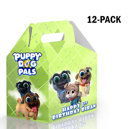 Puppy Dog Pals Candy Gable Box for Birthday Party Favors 12 Pack - 4.4x4.5in