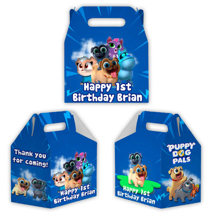 Puppy Dog Pals Candy Gable Box for Birthday Party Favors 12 Pack - 4.4x4.5in