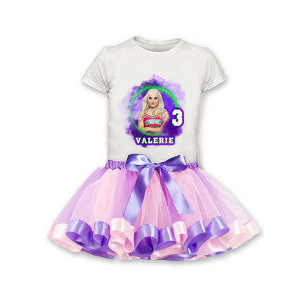 Zombies Birthday Girl Outfit Shirt or Onesie and Skirt Tutu for Party and Photo Shoot