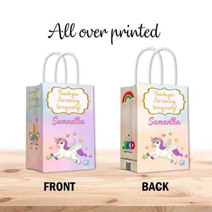 Unicorn Bags with Handles for Kids Gift Favor Birthday Party - 12pack