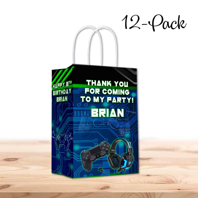 Video Game Bags with Handles for Kids Gift Favor Birthday Party - 12pack
