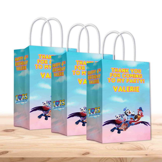 TOTS Bags with Handles for Kids Gift Favor Birthday Party - 12pack #Pink
