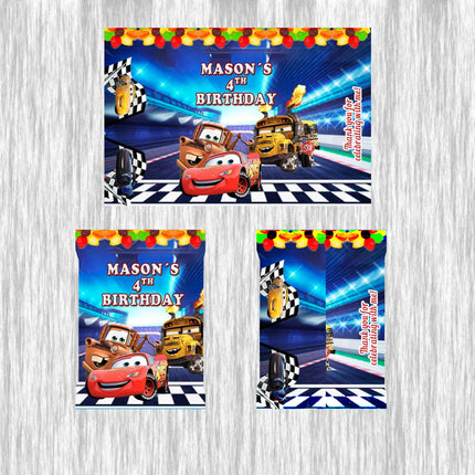 Cars Fruit Snack Label Sticker for Kids Birthday Party Favor Decor Custom Physical Product