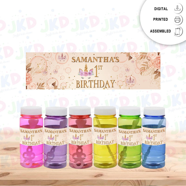 Unicorn Face Bubbles - Digital and physical options