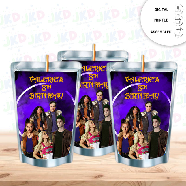 Zombies Juice Pouch Label Sticker or Complete Custom Juice Pouches for Kids Birthday Party Favor Decor