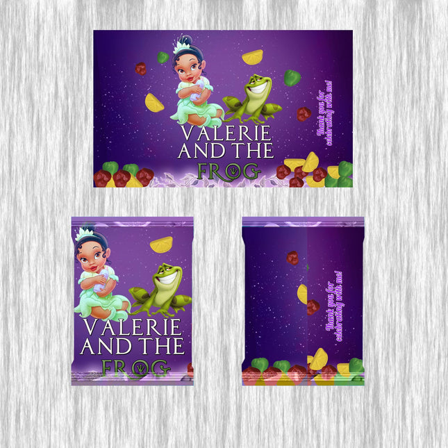 Baby Tiana Fruit Snack Label Sticker for Kids Birthday Party Favor Decor Custom Physical Product