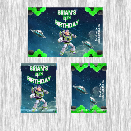 Buzz Lightyear Fruit Snack Label Sticker for Kids Birthday Party Favor Decor Custom Physical Product
