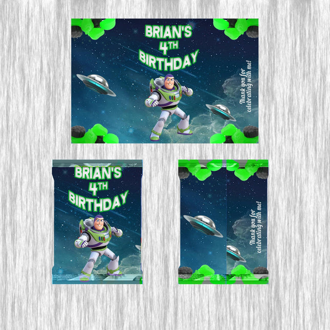 Buzz Lightyear Fruit Snack Label Sticker for Kids Birthday Party Favor Decor Custom Physical Product