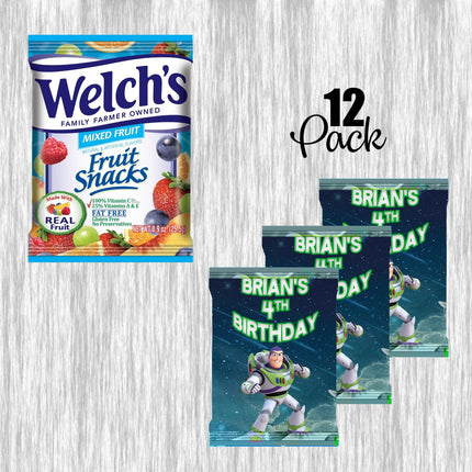 Buzz Lightyear Fruit Snack Label Sticker for Kids Birthday Party Favor Decor Custom Physical Product