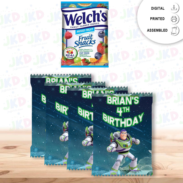 Buzz Lightyear Fruit Snack Label Sticker for Kids Birthday Party Favor Decor Custom Physical Product