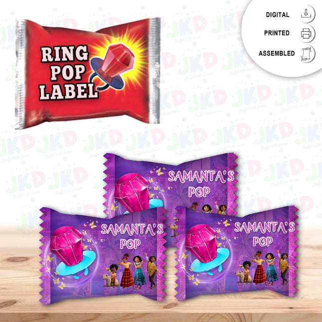 Encanto Ring Pop Label Sticker for Birthday Party Candy Favor - Digital, Stickers or Finished Options