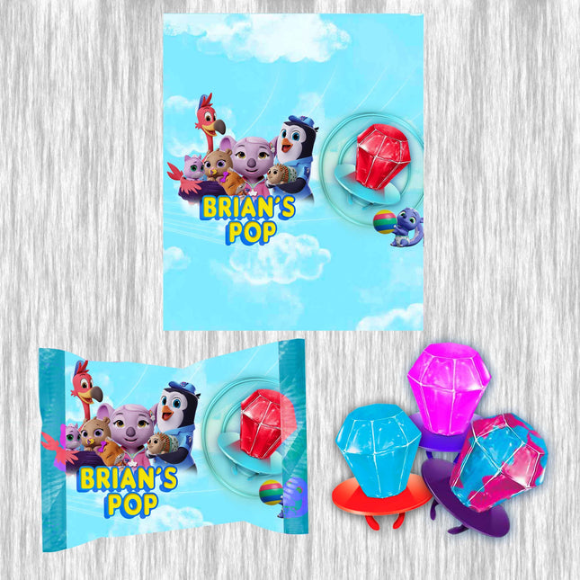 TOTS Ring Pop Label Sticker for Birthday Party Candy Favor - Digital, Stickers or Finished Options #Blue