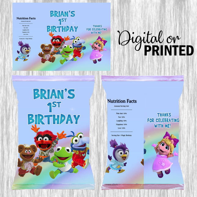Muppet Babies Party Snacks Favor for Birthday Bundle Labels or Finished Snacks #Blue