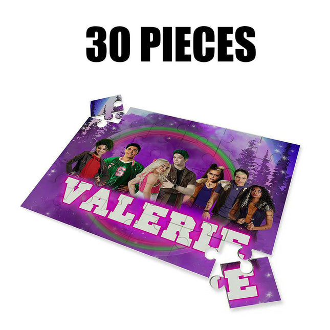 Zombies Puzzle with Name Kids Jigsaw Gift for Son Daughter Grandson Granddaughter Birthday | 30pcs 7.5x9.5in