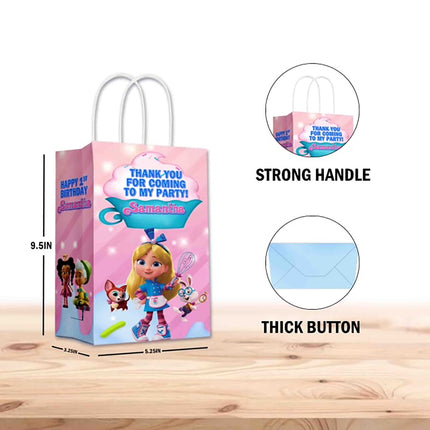 Alice Bakery Bags with Handles for Kids Gift Favor Birthday Party - 12pack