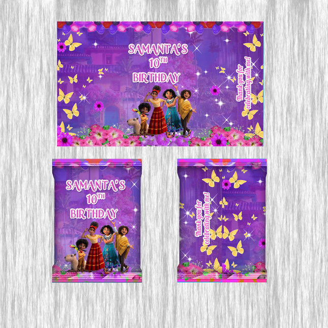 Encanto Fruit Snack Label Sticker for Kids Birthday Party Favor Decor Digital and Physical Options