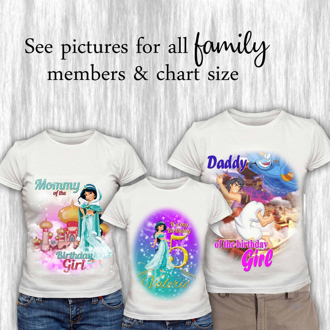 Jasmine Birthday Girl & Family Matching Shirts