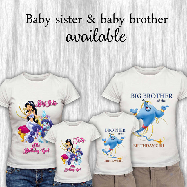 Jasmine Birthday Girl & Family Matching Shirts #Style 2