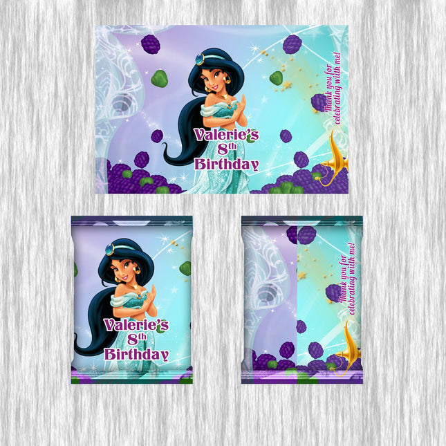 Jasmine Fruit Snack Label Sticker for Kids Birthday Party Favor Decor Custom Physical Product