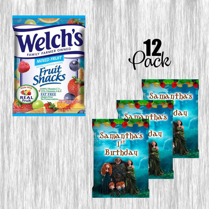 Brave Fruit Snack Label Sticker for Kids Birthday Party Favor Decor Custom Physical Product