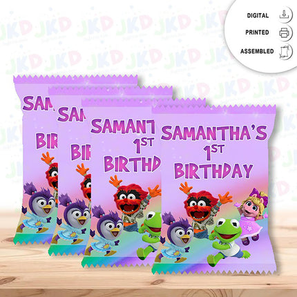 Muppet Babies Chip Bags Label for Kids Birthday Party Favor Decor, Stickers or Finished Options