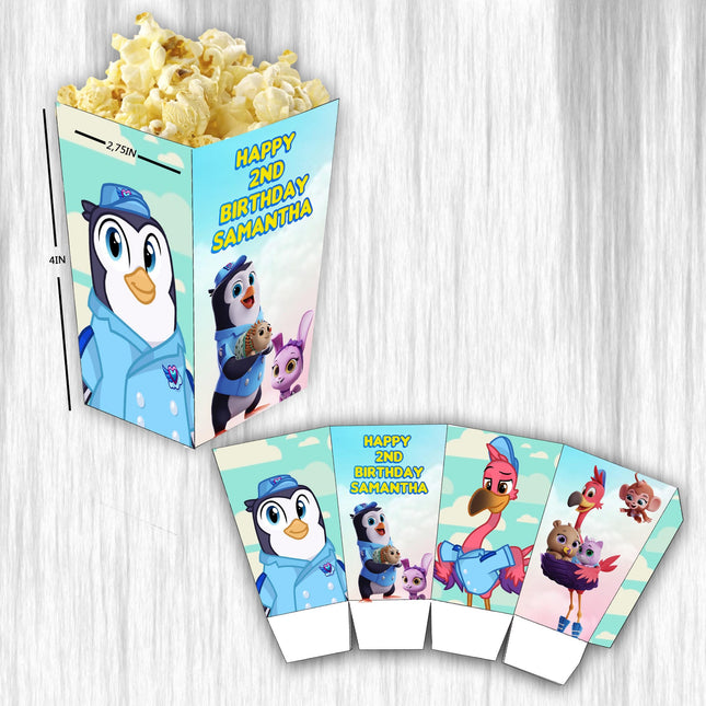 TOTS Popcorn Box for Birthday Party Candy Snack Favor - Digital and physical Options
