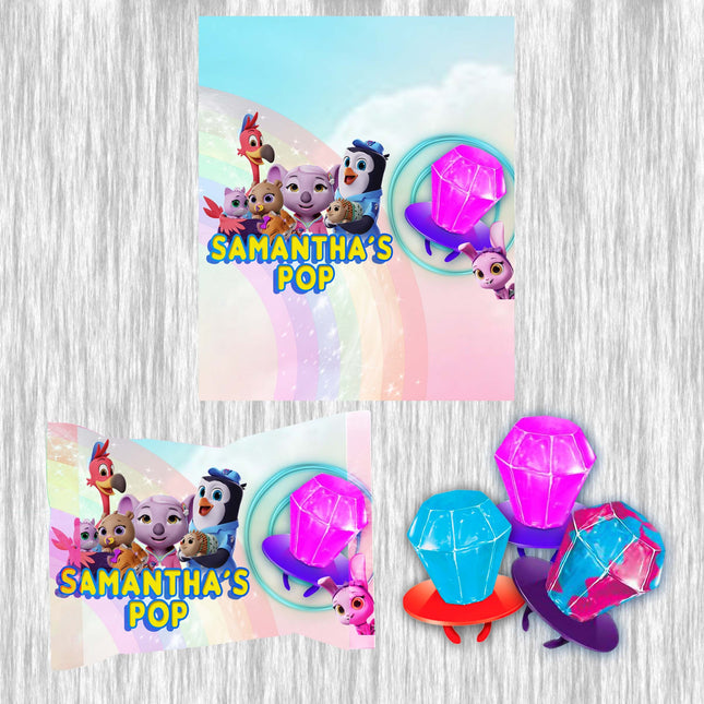 TOTS Ring Pop Label Sticker for Birthday Party Candy Favor - Digital, Stickers or Finished Options #Pink