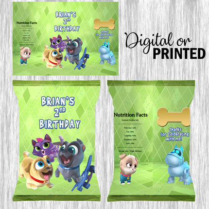 Puppy Dog Party Snacks Favor for Birthday Bundle Labels or Finished Snacks #green