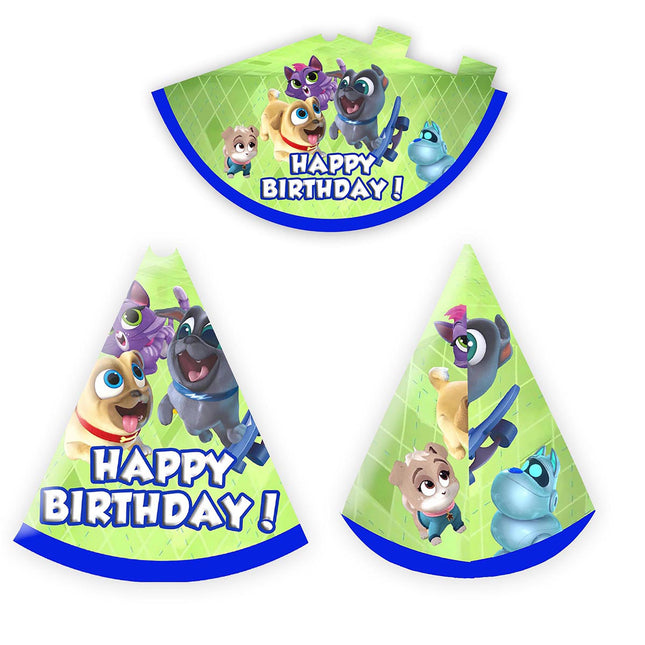 Puppy Dog Pals Party Hats for Kids Birthday Favor - 12pack Customized #green