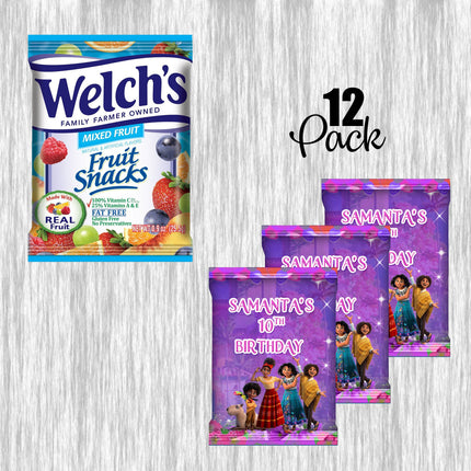 Encanto Fruit Snack Label Sticker for Kids Birthday Party Favor Decor Digital and Physical Options