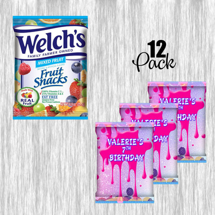Slime Fruit Snack Label Sticker for Kids Birthday Party Favor Decor Custom Physical Product