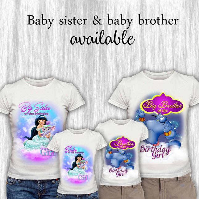Jasmine Birthday Girl & Family Matching Shirts
