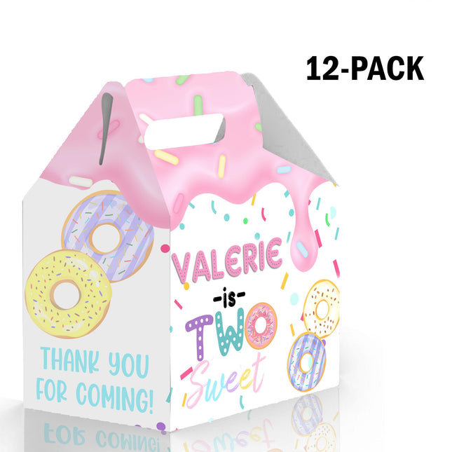 Sweet Candy Gable Box for Birthday Party Favors 12 Pack - 4.4x4.5in