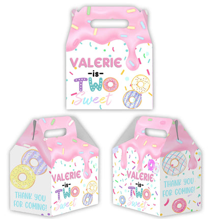 Sweet Candy Gable Box for Birthday Party Favors 12 Pack - 4.4x4.5in