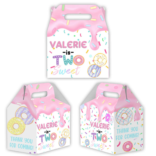 Sweet Candy Gable Box for Birthday Party Favors 12 Pack - 4.4x4.5in