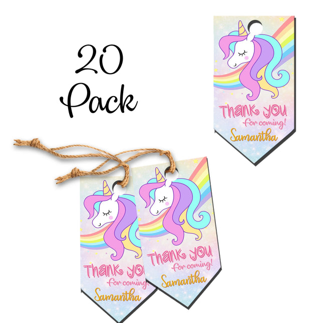 Unicorn Favor Tags - 20pk