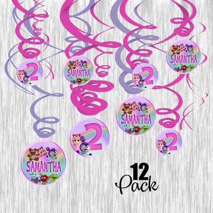 Muppet Babies Swirl Decorations for Birthday Party - 12pack #Pink