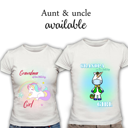 Unicorn Birthday Girl & Family Matching Shirts