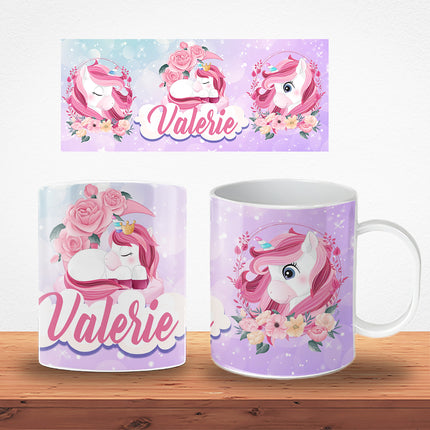 Unicorn Kids Mug With Name Unbreakable Child Cup Gift for Birthday Son Daughter - 11oz