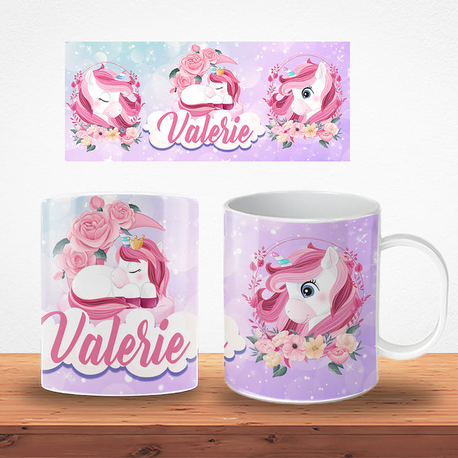Unicorn Kids Mug With Name Unbreakable Child Cup Gift for Birthday Son Daughter - 11oz