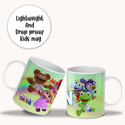 Muppet Babies Kids Mug With Name Unbreakable Child Cup Gift for Birthday Son Daughter - 11oz #Green