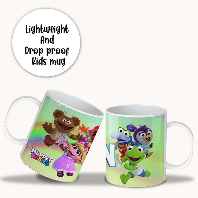 Muppet Babies Kids Mug With Name Unbreakable Child Cup Gift for Birthday Son Daughter - 11oz #Green
