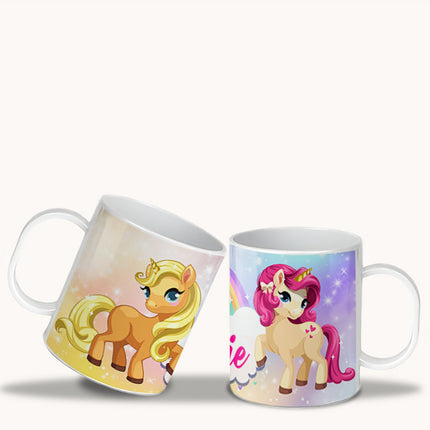 Unicorn Kids Mug With Name Unbreakable Child Cup Gift for Birthday Son Daughter - 11oz