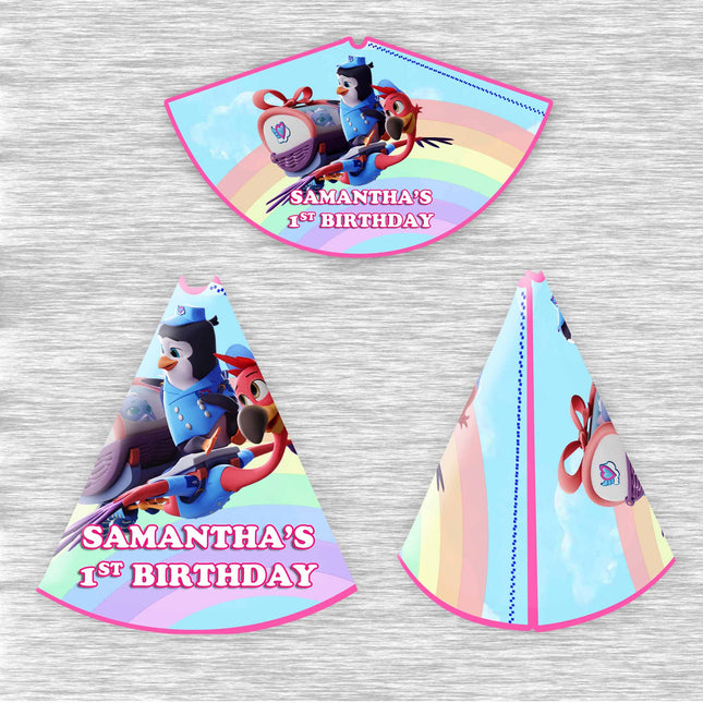 TOTS Party Hats for Kids Birthday Favor - 12pack Customized #pink